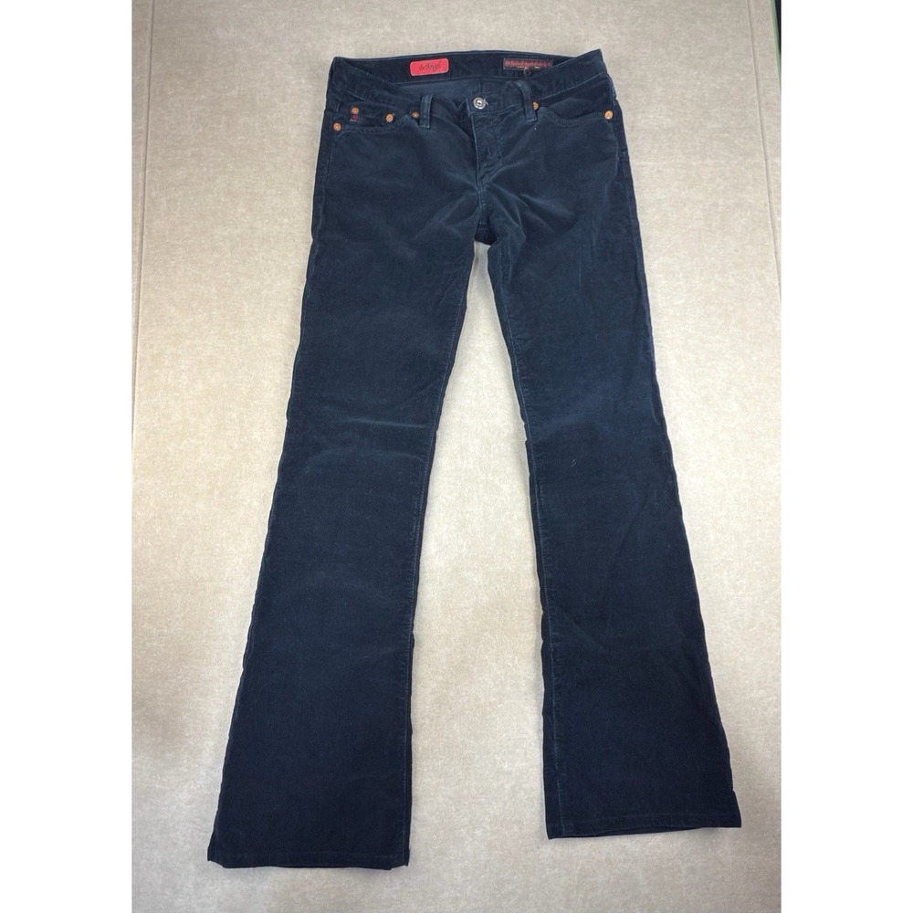AG Pants Women's 27R Black‎ The Angel Corduroy Bootcut Low Rise Stretch USA Made